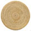 Table de bout ronde en rotin tissé