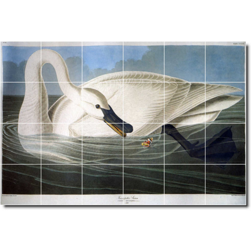 Carreau de céramique décorative 36 po x 24 po 6 po x 6 po, Oiseau 304