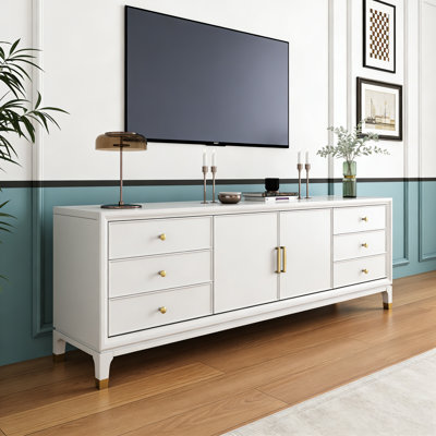 American-style Light Luxury White TV Cabinet