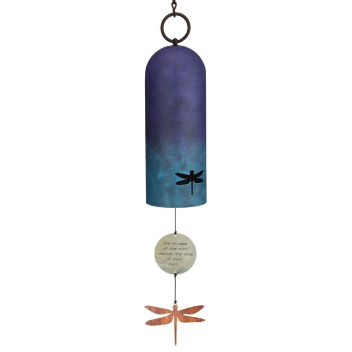 Blue and Copper Metal Dragonfly Wind Bell