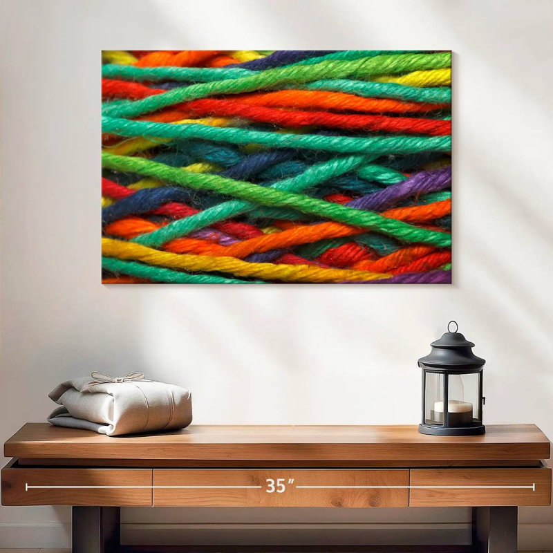 Senne Multicolored Yarns, 16" H x 24" W