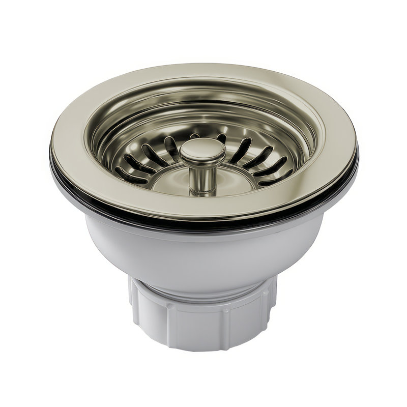Rainbow 4.5'' W Basket Strainer, Polished Nickel