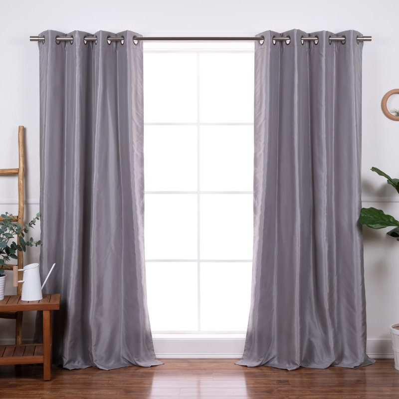 Julianni Blackout Curtain Pair, Gray, 52" W x  63" H