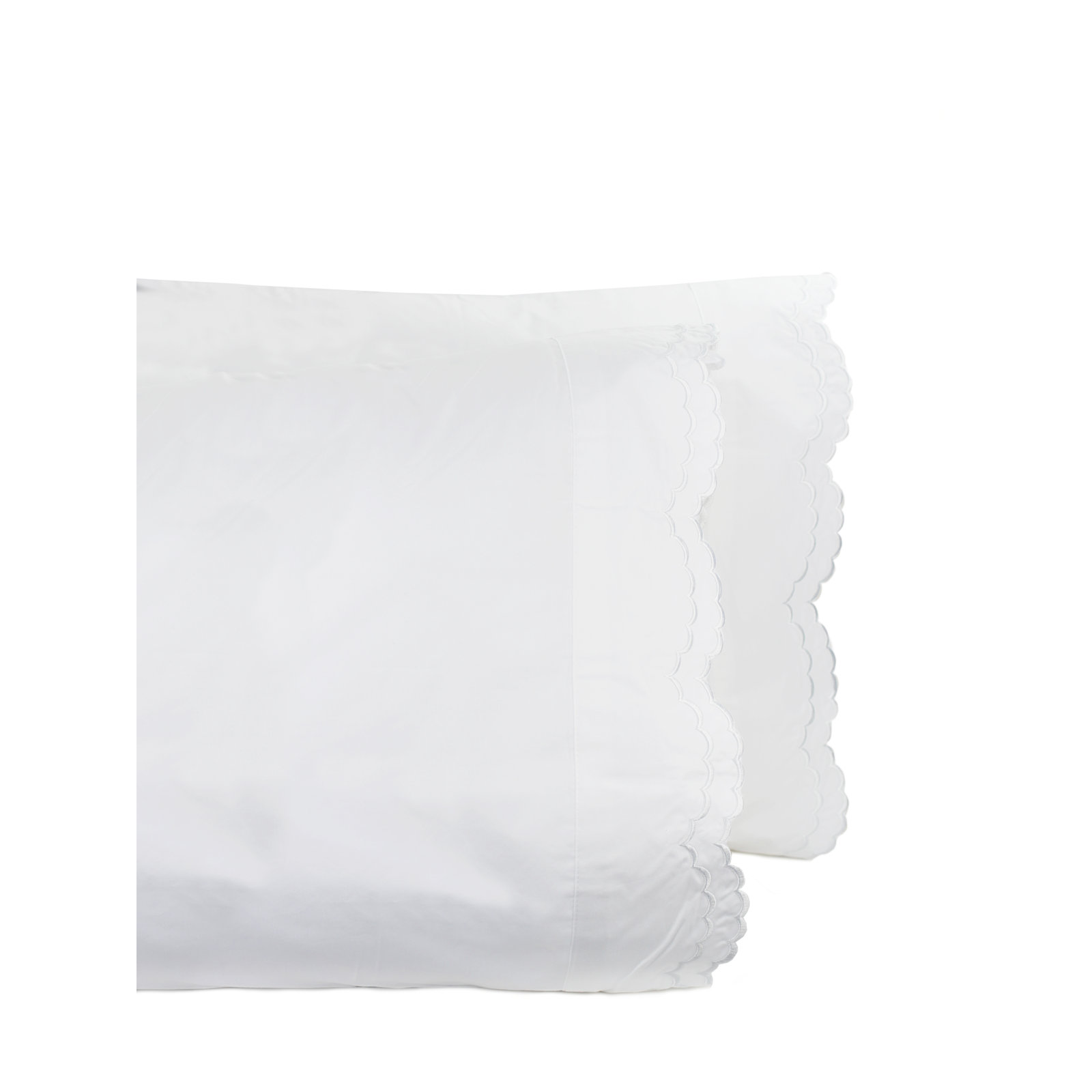 Bartlow - Set of 2, White, Standard Pillowcase