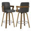 Upholstered Swivel Counter & Bar Stool With Armrest-1133355896-1113464005