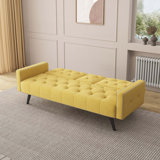 1730 Sofa Bed Armrest With Nail Head Trim With Two Cup Holders 72" Sofa For Small Spaces