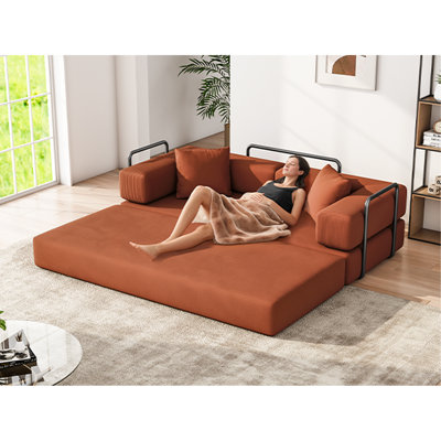 Canapé-lit pliant convertible en velours côtelé très grand format canapé-lit 4-en-1 bricolage canapé-lit rabattable futon salon canapé-lit confortable Cama pour le salon