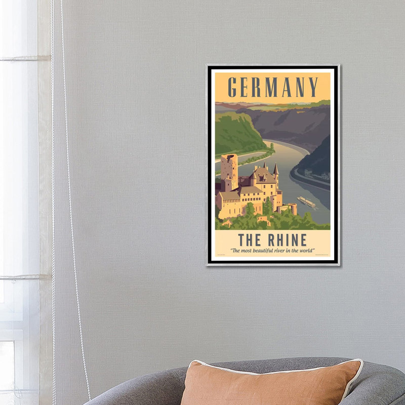 Allemagne, affiche de voyage par Jim Zahniser - impression d'art graphique, H 26 po x l 18 po x 1,5 po, Pas de tapis