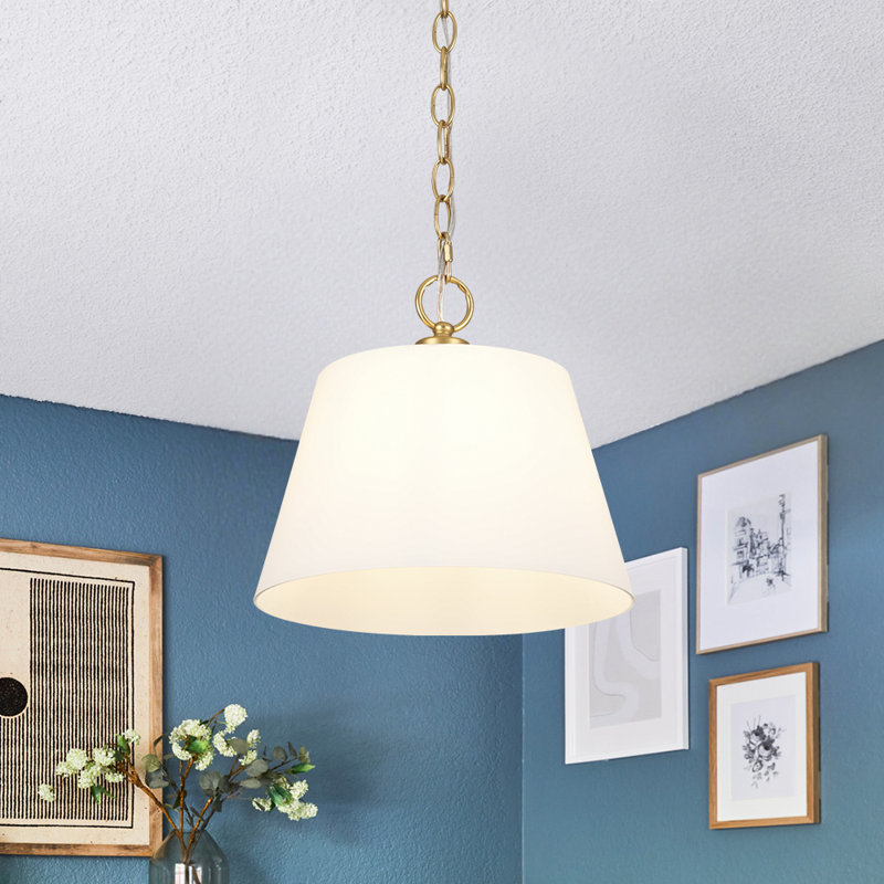 1-Light Conical Glass Pendant