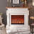 French retro electric fireplace with simulated flames