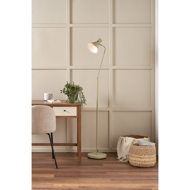 Benedict Task Floor Lamp, Green, Green