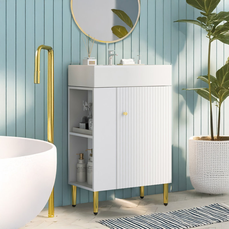 Meuble-lavabo blanc 21,6 po