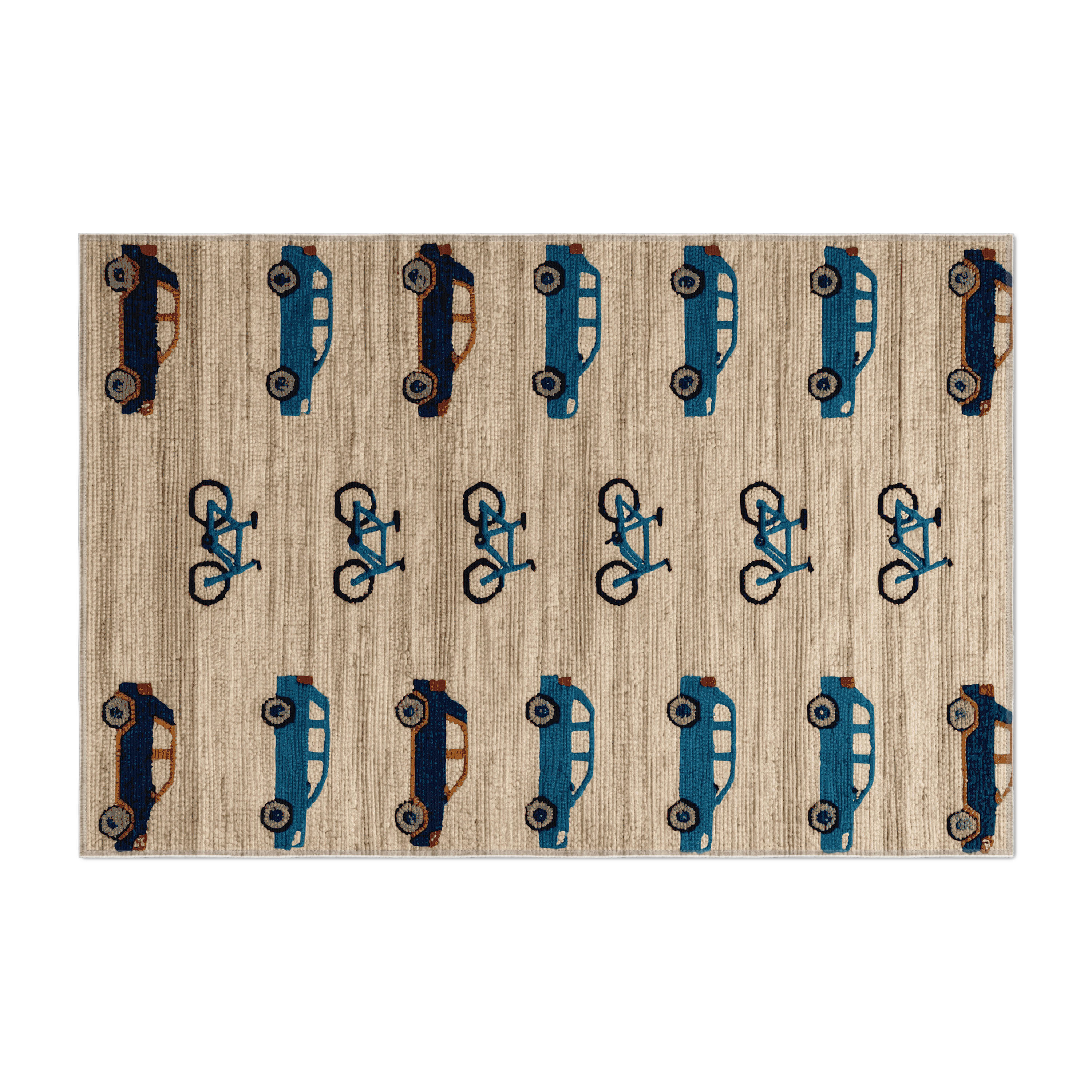 Transportation Rug One Allium Way® Transportation Beige Indoor and Outdoor Area Rug | Wayfair