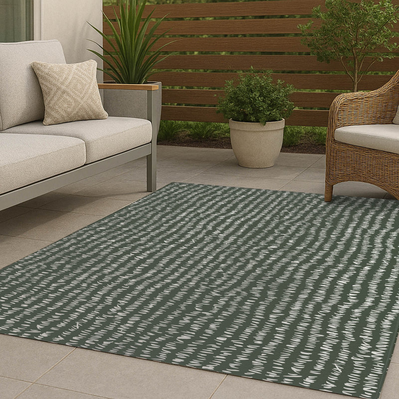 Tapis d'extérieur antidérapant Crop Row, Rectangle 4pi x 6 pi