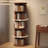 5 Tier Rotating Bookshelf, 360° Display Round Spinning Bookshelf-877310332