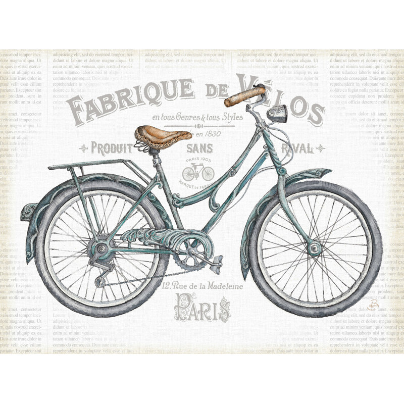 "Bicyclettes I V2" par Daphne Brissonnet - reproduction sur toile, H 12 po x l 16 po