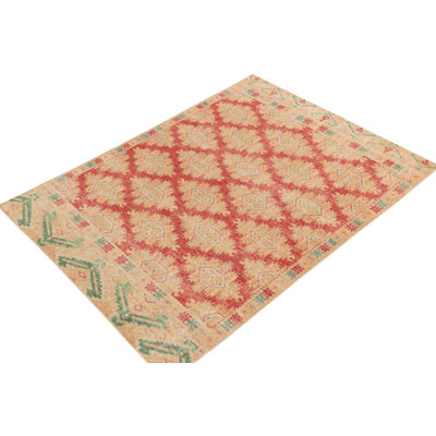 Distressed Homage Wool Geometric Area Rug