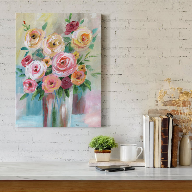 «Bright Bouquet», reproduction d'art sur toile tendue, H 48 po x l 32 po x P 1 po
