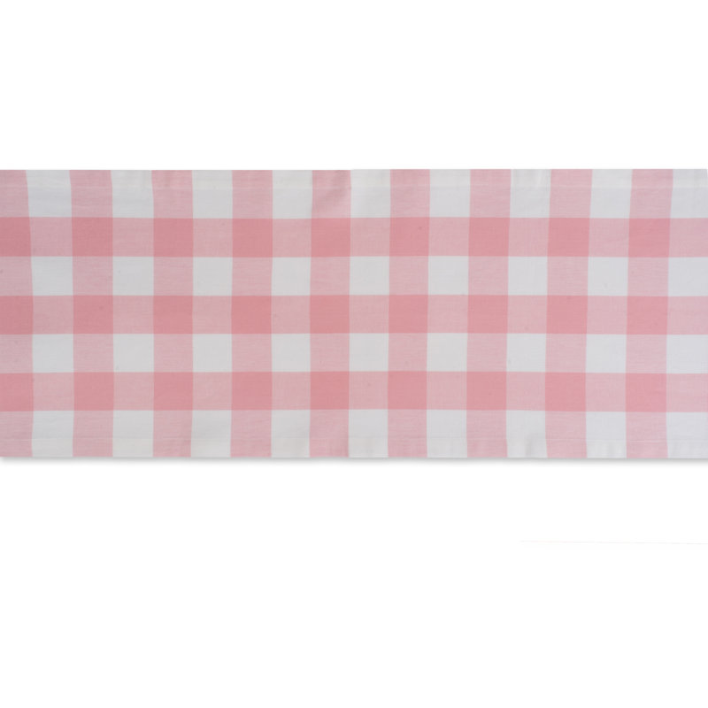 Wolsingham Gingham 100% Cotton Table Runner, 108" L x 14" W, Black