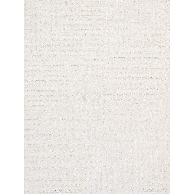 Sutton Ivory Stripe 4' x 6' Stain-Resistant Synthetic Rug