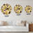 Yellow and Purple Retro Pattern - Patterned Wall Clock-190738250