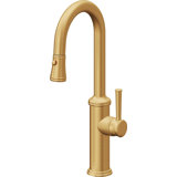 Davoli Pull-Down Prep/Bar Faucet with Button Sprayer