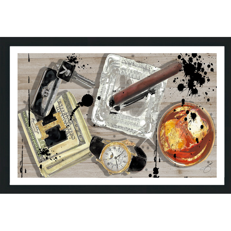 « the player 2 », impression, H 27,5 po x l 39,5 po, Cadre noir, Tapis transparent