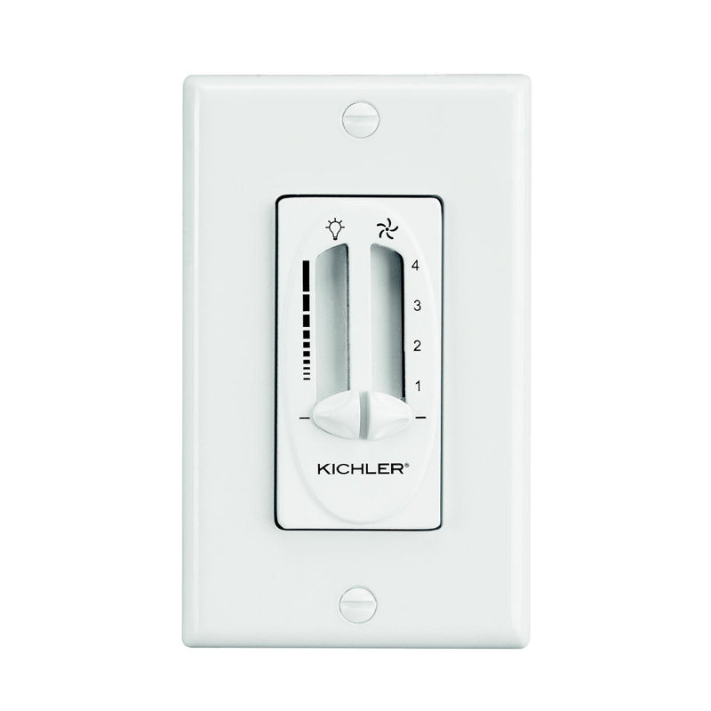 Maglione Fan/Light Dual Slider Ceiling Fan Wall Control, Ivory