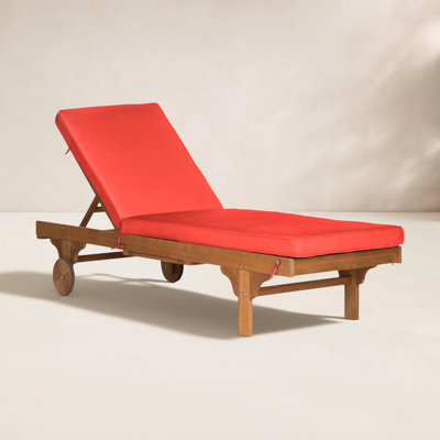 Jivera 28" Eucalyptus Patio Chaise Lounge