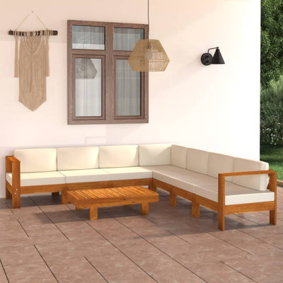 Ensemble de salon de jardin avec coussins 8 pièces vidaXL 39,4 po x 23,6 po