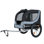 Grande remorque à vélo pliante pour chiens - transporteur tout-terrain d'une capacité de 100 lb, cadre en acier durable pour le cyclisme, le jogging, le camping et les aventures en plein air - Fat Tire de 20 1/8 de largeur, tapis supplémentaire à l'intérieur