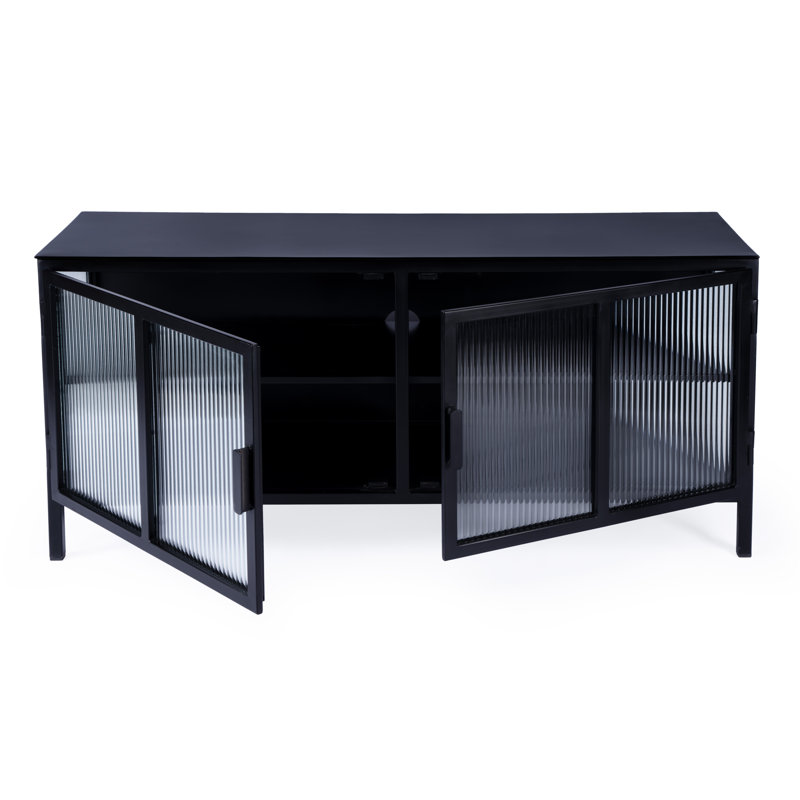 Hoxton Ribbed Glass Tv Stand