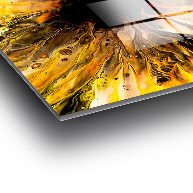 Superbe peinture murale en verre trempé 27,6 po x 39,4 po | 100% verre trempé, épaisseur: 0,16 pouce | Décoration élégante pour le salon ou le bureau, durable et facile à nettoyer, idée de cadeau parfaite