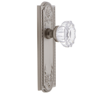 Grandeur Parthenon Plate Single Dummy with Versailles Crystal Door Knob