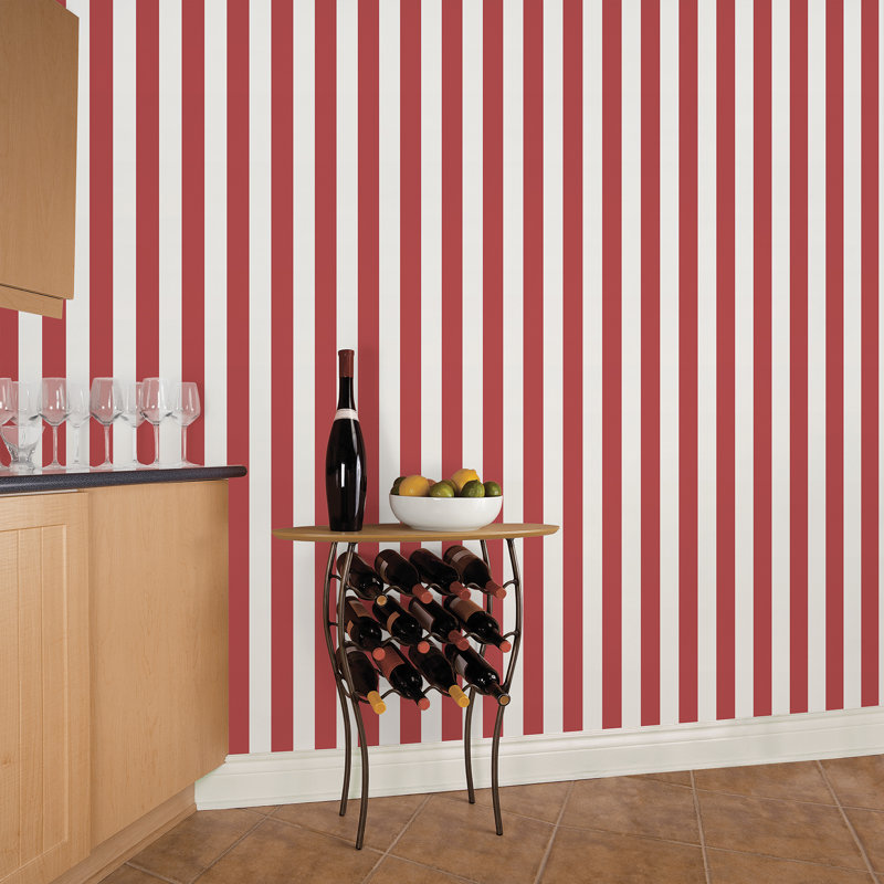 Divisadero 10m x 53cm Matte Wallpaper Roll, Red/White