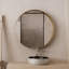 31.5" Surface Mount Round Metal Framed Medicine Cabinet with Mirror and Adjustable Shelves-675581221