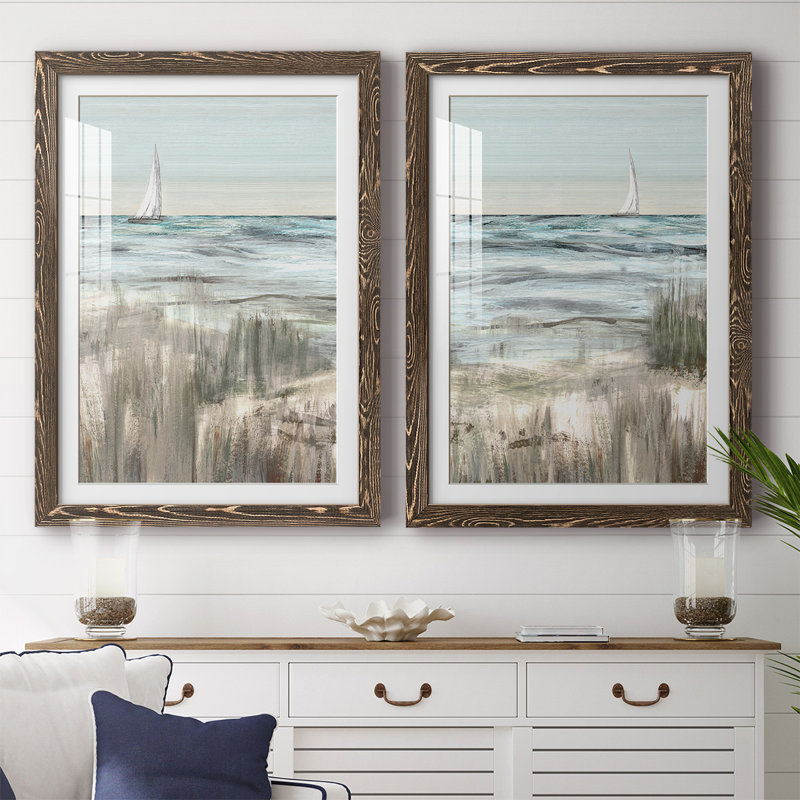 «Heading In Dusk I», reproduction encadrée de qualité supérieure, prête à être accrochée, H 27,5 po x l 75 po x P 1,5 po