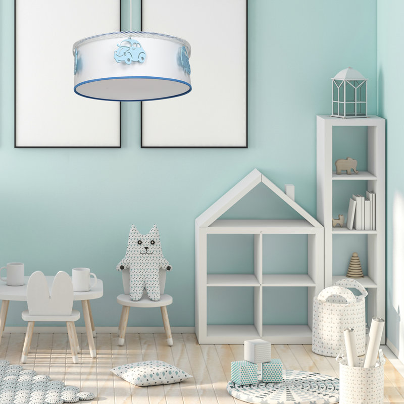 Dicha 1 - Light Blue Drum Pendant