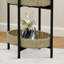Table d'appoint ovale en métal avec 3 plateaux ronds amovibles-1216218509