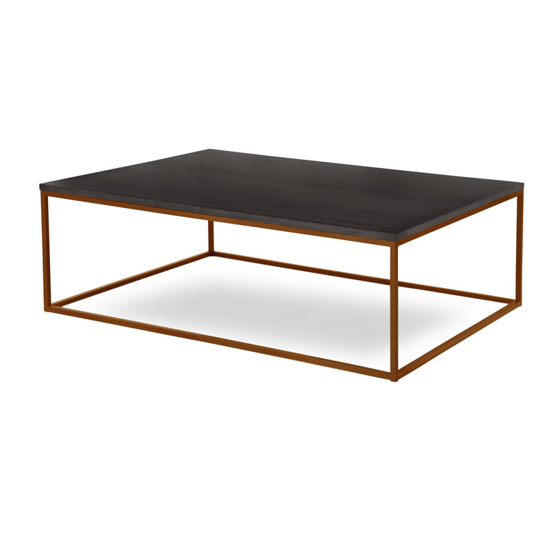 Chaplin Solid Wood Top Coffee Table, Oil Rubbed Bronze, Raven
