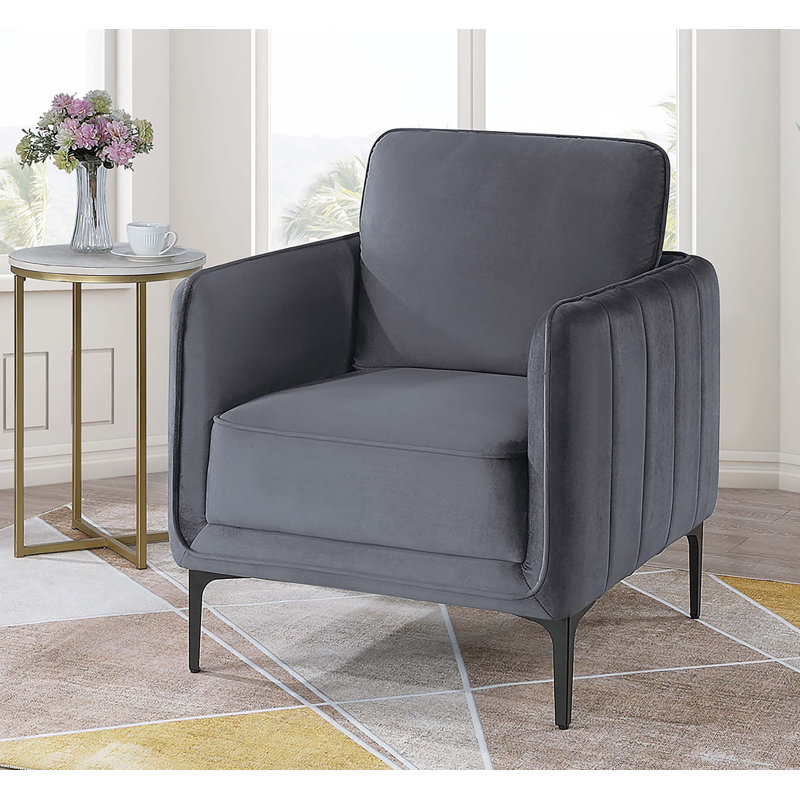 Chaise d'appoint l 30,4 po, gris, Gray