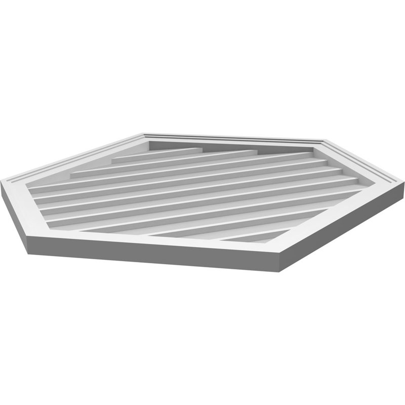 Ventilé vertical à pignon vertical 7/12 po, H 32 po x l 32 po x P 1,5 po