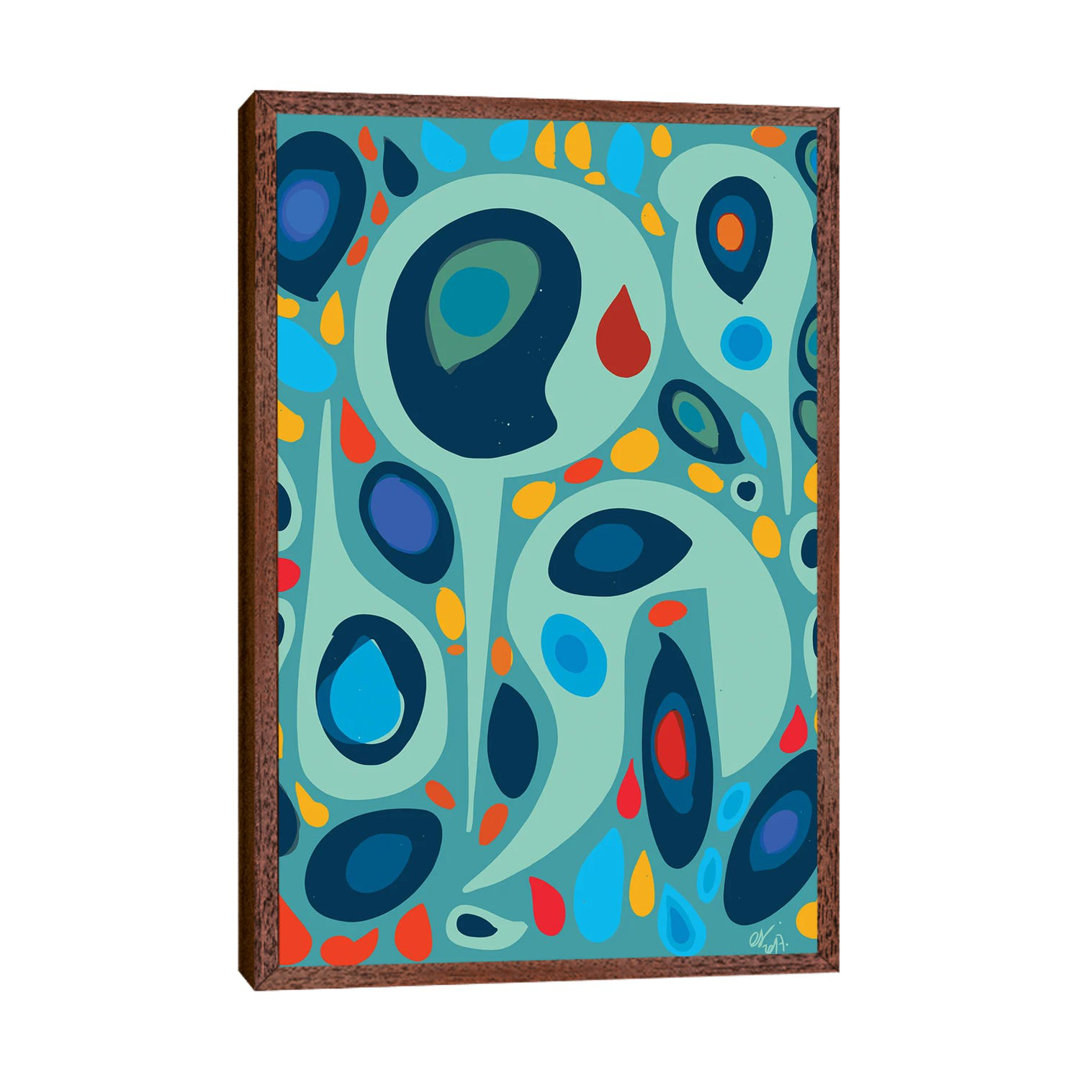 Blue Shapes Of Love von Emmanuel Signorino - Galerie-verpackte Leinwand Giclée auf Leinwand