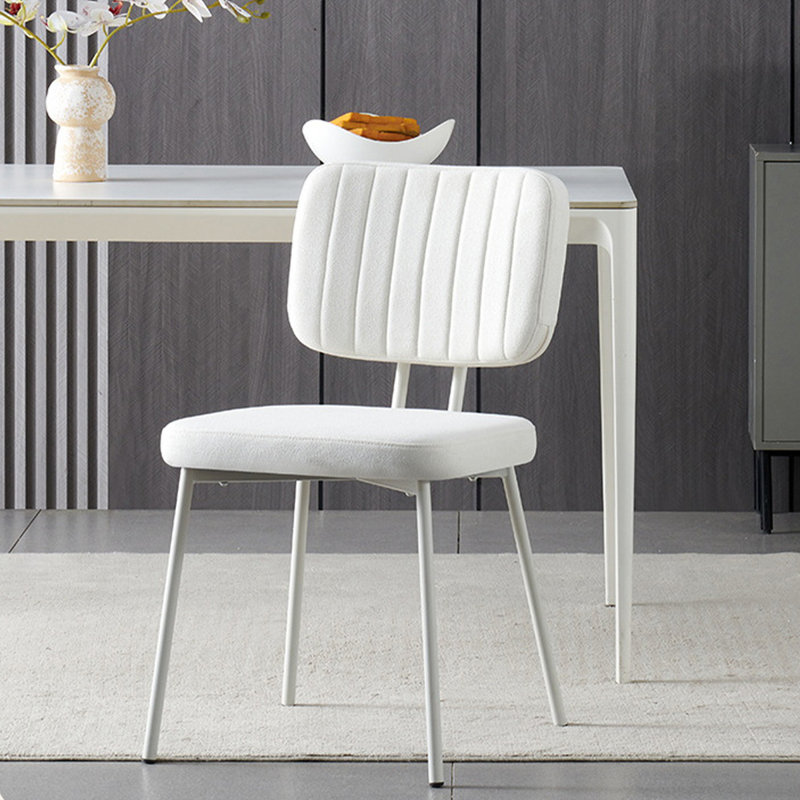 White Solid back side Chair(Set of 2)