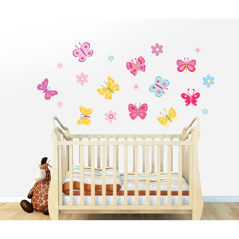 Décalcomanie murale papillon et fleur, Schéma A