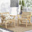 Chaises d'extérieur de style transitionnel 2 et finition bois brun