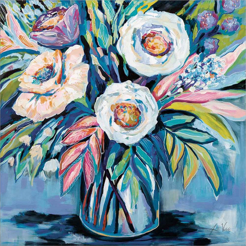 «Confetti Light» par Jeanette Vertentes - peinture sur toile tendue