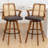 Modern Swivel Upholstered Cane Back Counter & Bar Stools-1726247019-1726247015