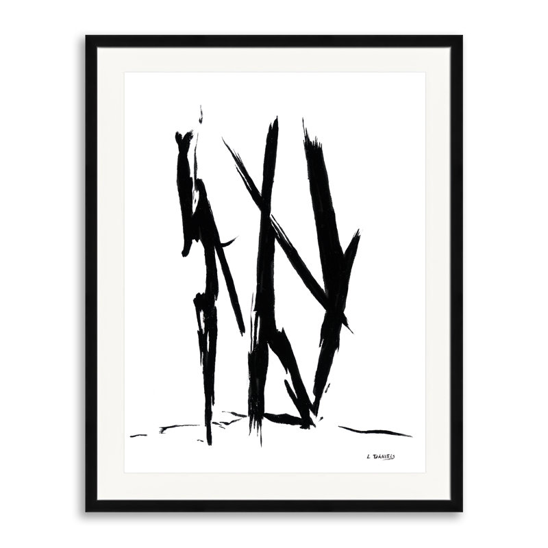 Sœurs par Lisa Daniels - Peinture, Papier avec cadre noir, H 31,25 po x l 25,25 po