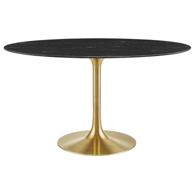 Modway Silver Orchid Fein Oval Dining Table